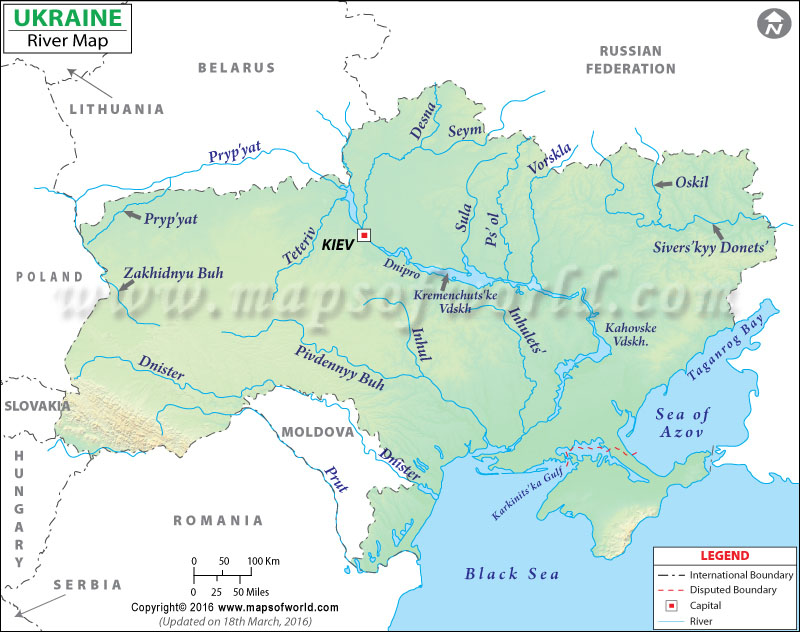 Dnieper River World Map Map Of Ukraine River 
