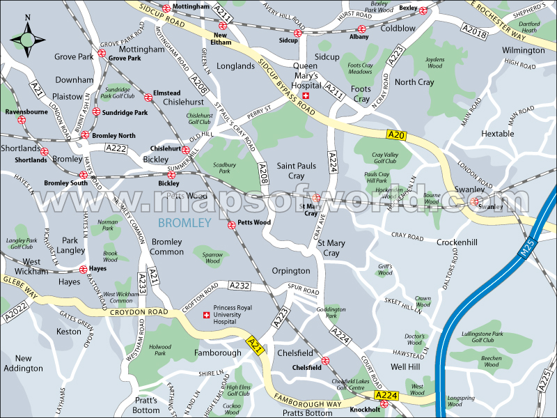 Bromley Uk Map National Rail Map PUSHE Bromley London Map 