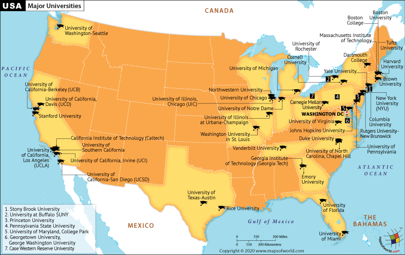 Top Of USA Map Of USA Usa Major 