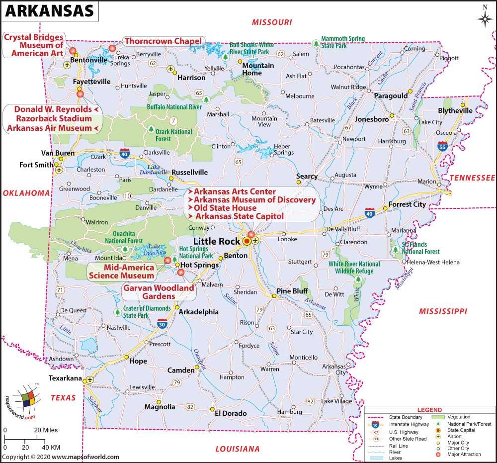 Arkansas Arkansas Map 