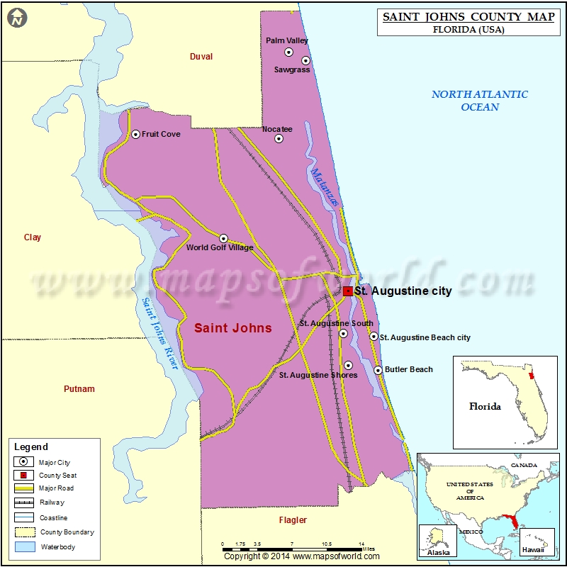 Map Of Florida Port St John St Johns Florida Water Management St Johns County Map 
