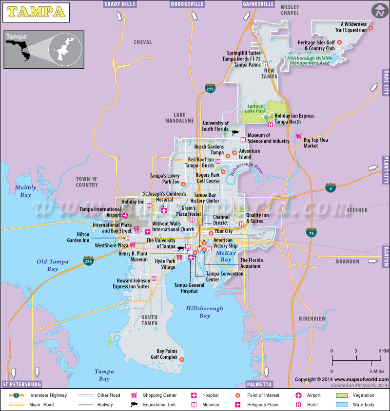 Tampa Bay Fl Airport Map Tampa Map 