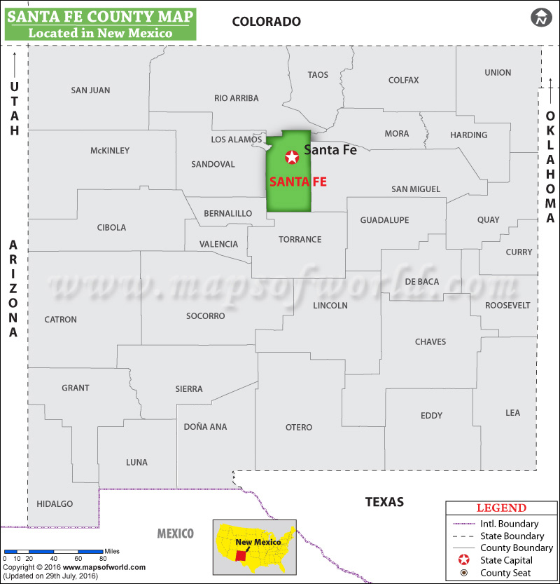 Santa Fe Plaza Map County.