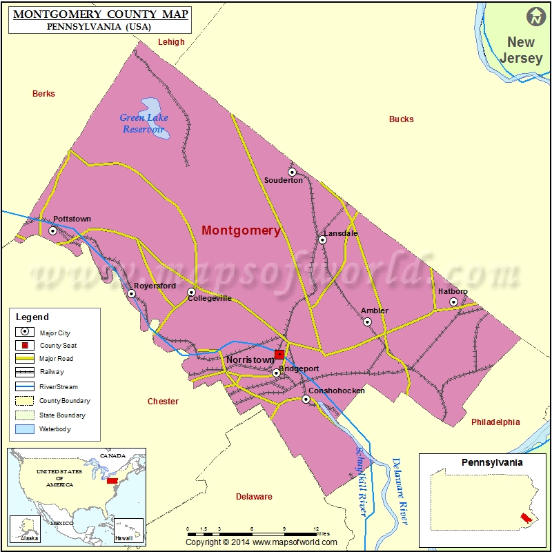 Montgomery County Map Counties Across The United States Montgomery County Map 