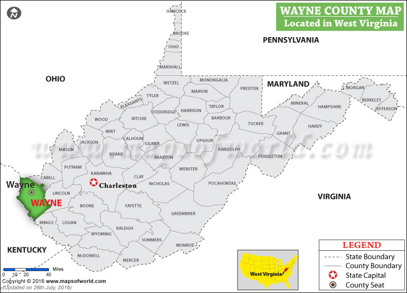 County Wayne Map.