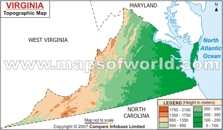 Map Of Virginia Mountains Virginia Topo Map 