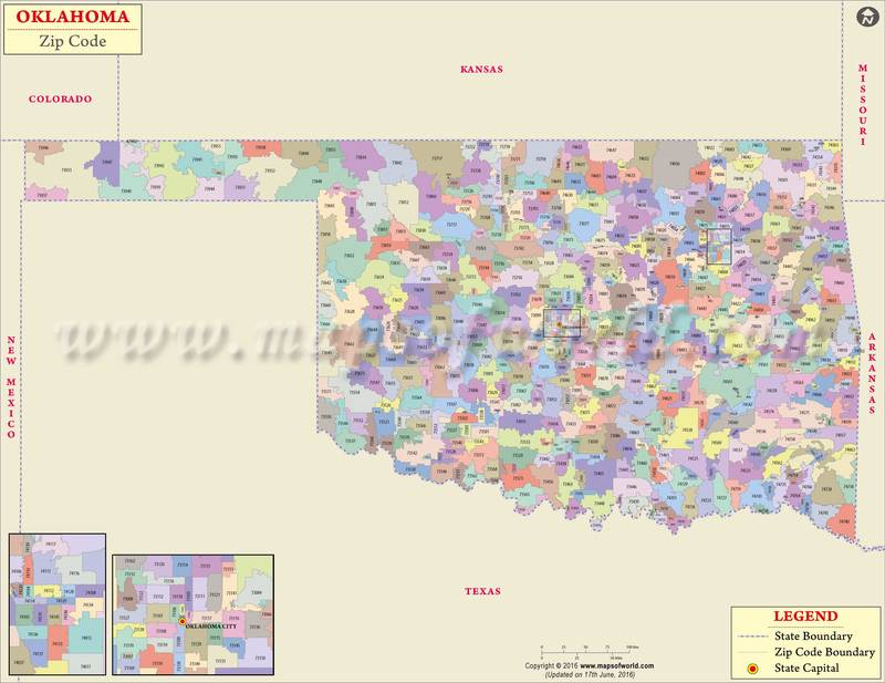 Oklahoma Zip Code Map Oklahoma Postal Code - City Textures - High Quality Mobile Collection
