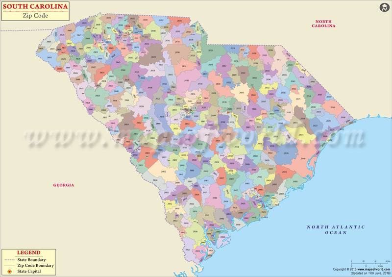 South Carolina County Map By Zip Code Sun City South Carolina ZIP South Carolina Zipcode Map 