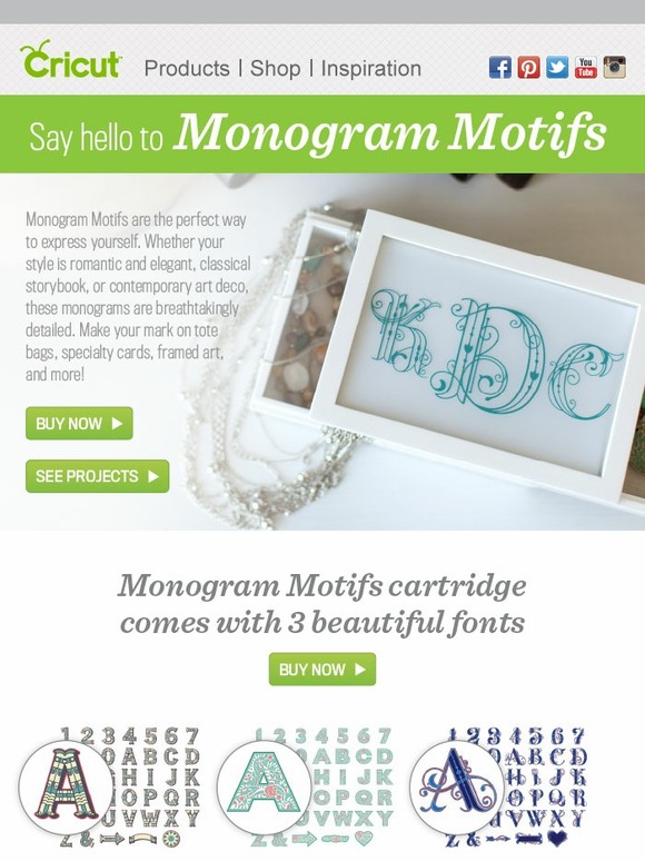 Some have really thin strokes which are not for paper cutting. Cricut Express Yourself New Monogram Motifs For Every Style Milled