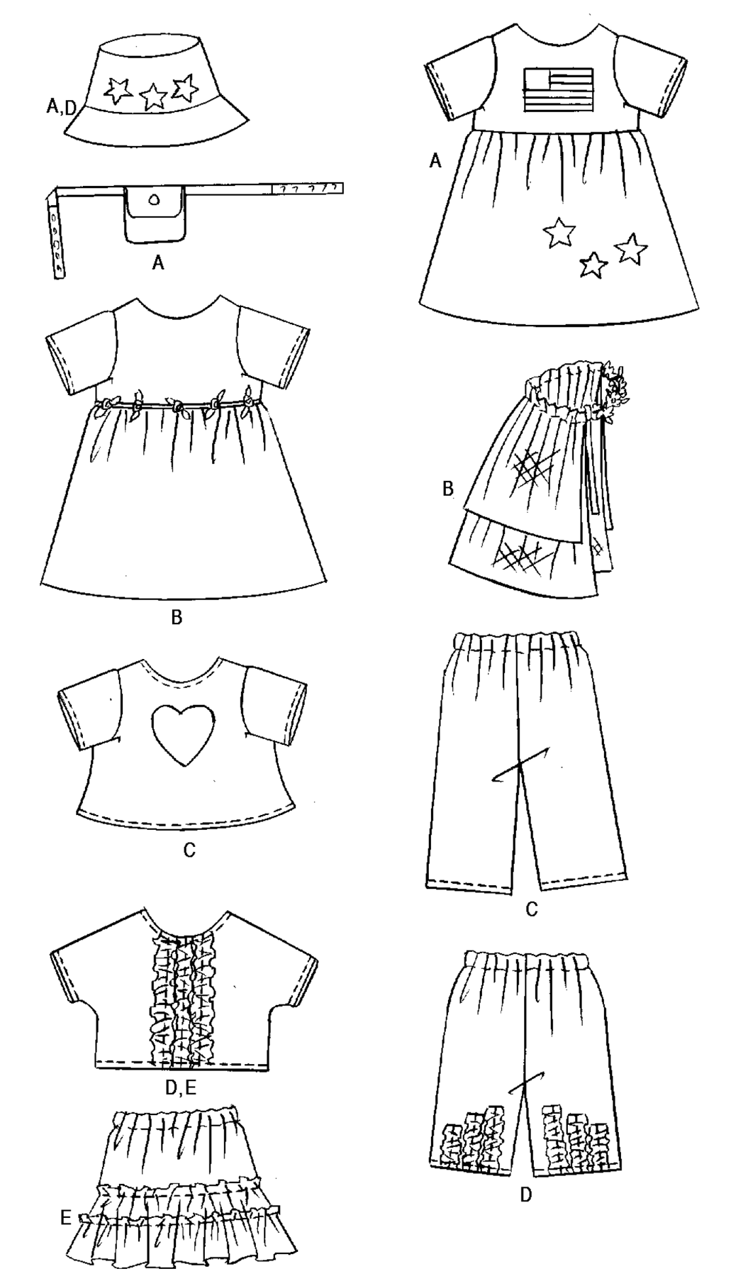 Butterick 3875 Ag Doll Clothes