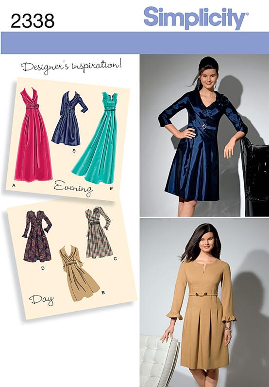 Simplicity 2338 Misses Plus Size Day To Evening Dresses