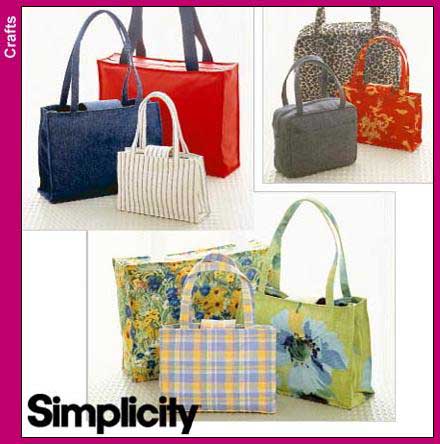 Simplicity bags:handbag and totespattern material: Simplicity 8331 Handbags And Tote