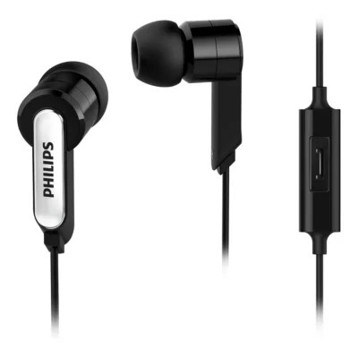 AURICULARES PHILIPS SHE-1405BK NEGRO IN EAR BASS+M/L MIC REMOTO