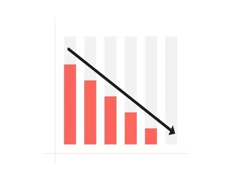 Animation Of Decrease Drop Chart Stock Video Video Of Business - Mountain Illustration Collection - Mobile Quality