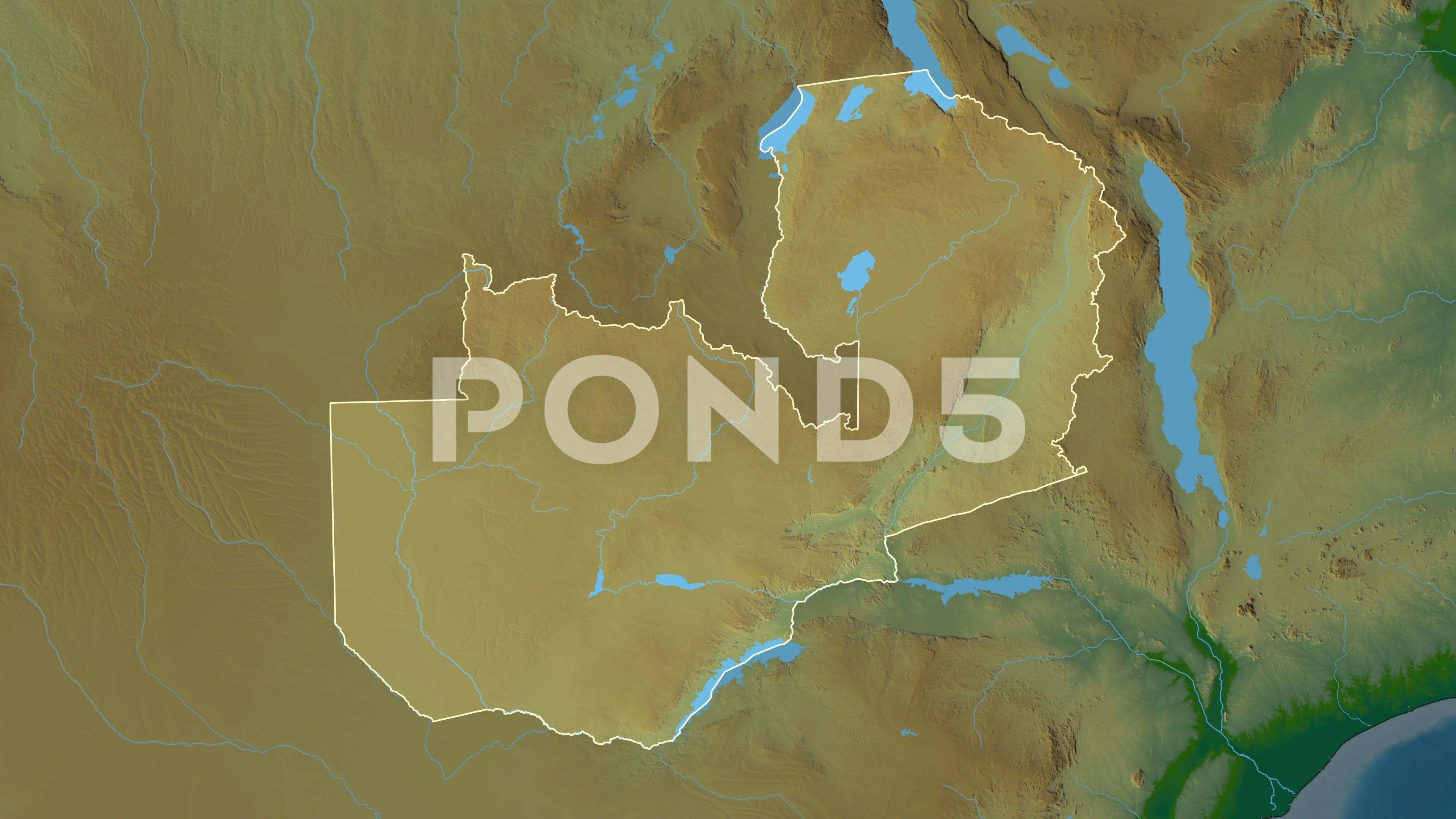 Physical Map Of Zambia Zambia Map Solid Regions Physical 221347520 Prevstill 