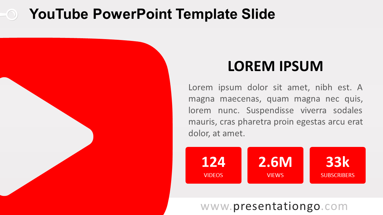 Browse 140975 incredible youtube banner vectors, icons, clipart graphics,. Youtube Powerpoint Template Slide Presentationgo