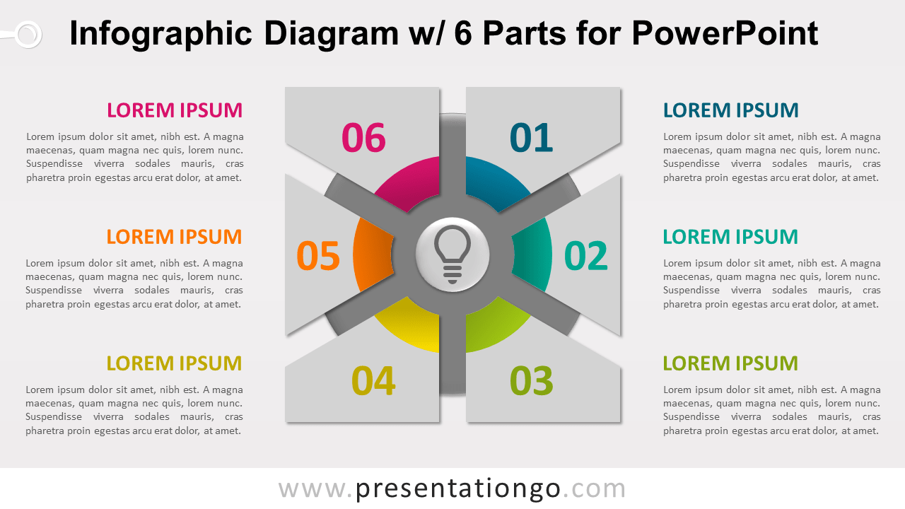 Infographic Diagram With 6 Parts For Powerpoint Presentationgo Com