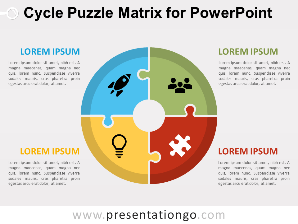 Cycle Puzzle Matrix For Powerpoint Presentationgo Com