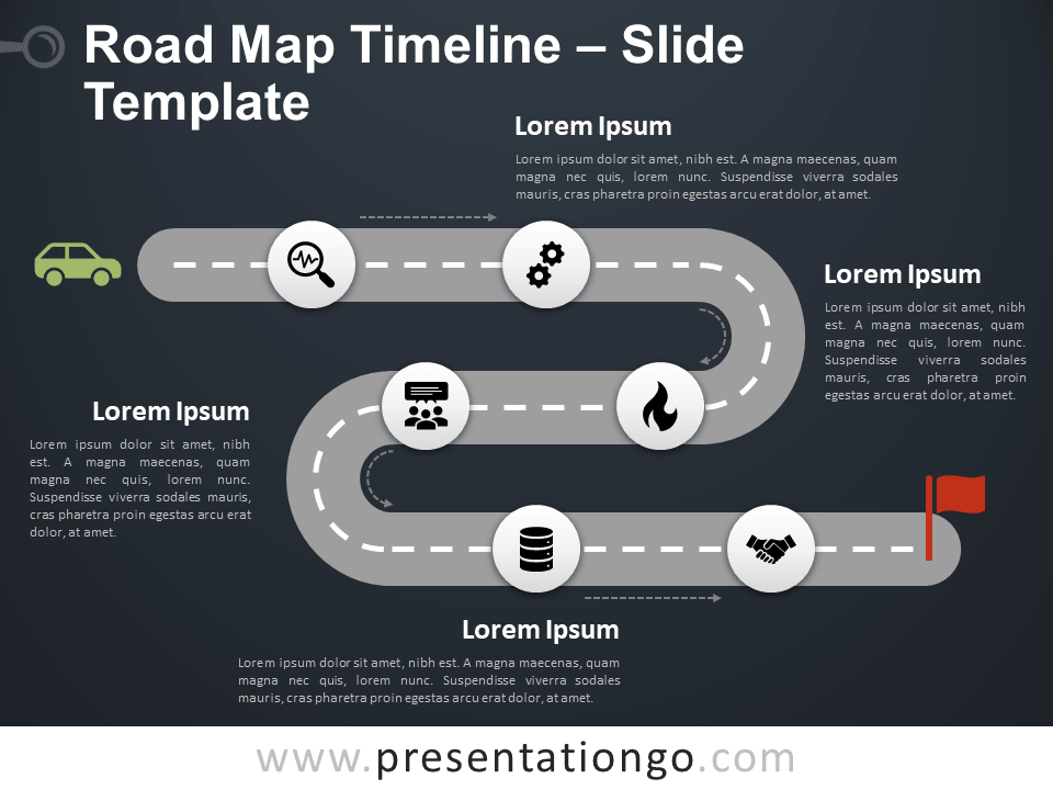 Road Map Timeline For Powerpoint And Google Slides