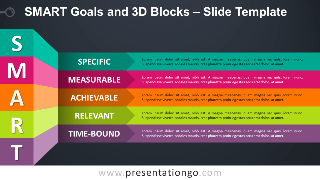 Smart Goals And 3d Blocks For Powerpoint And Google Slides