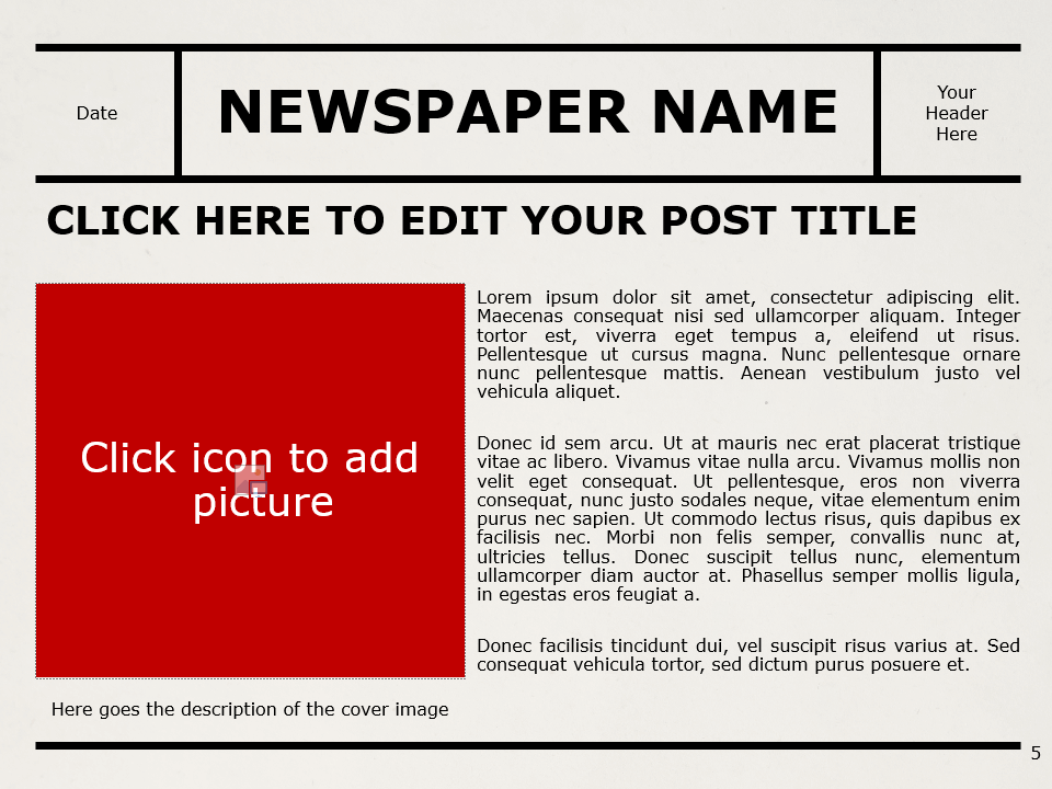 Newspaper Template For Powerpoint And Google Slides