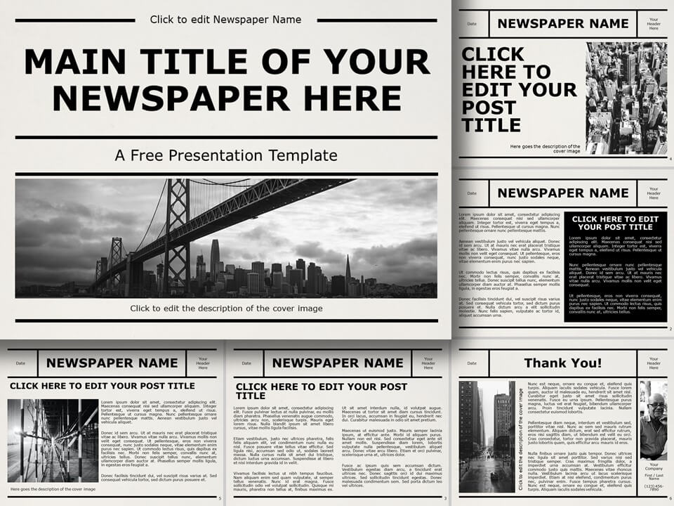 Newspaper Template For Powerpoint And Google Slides