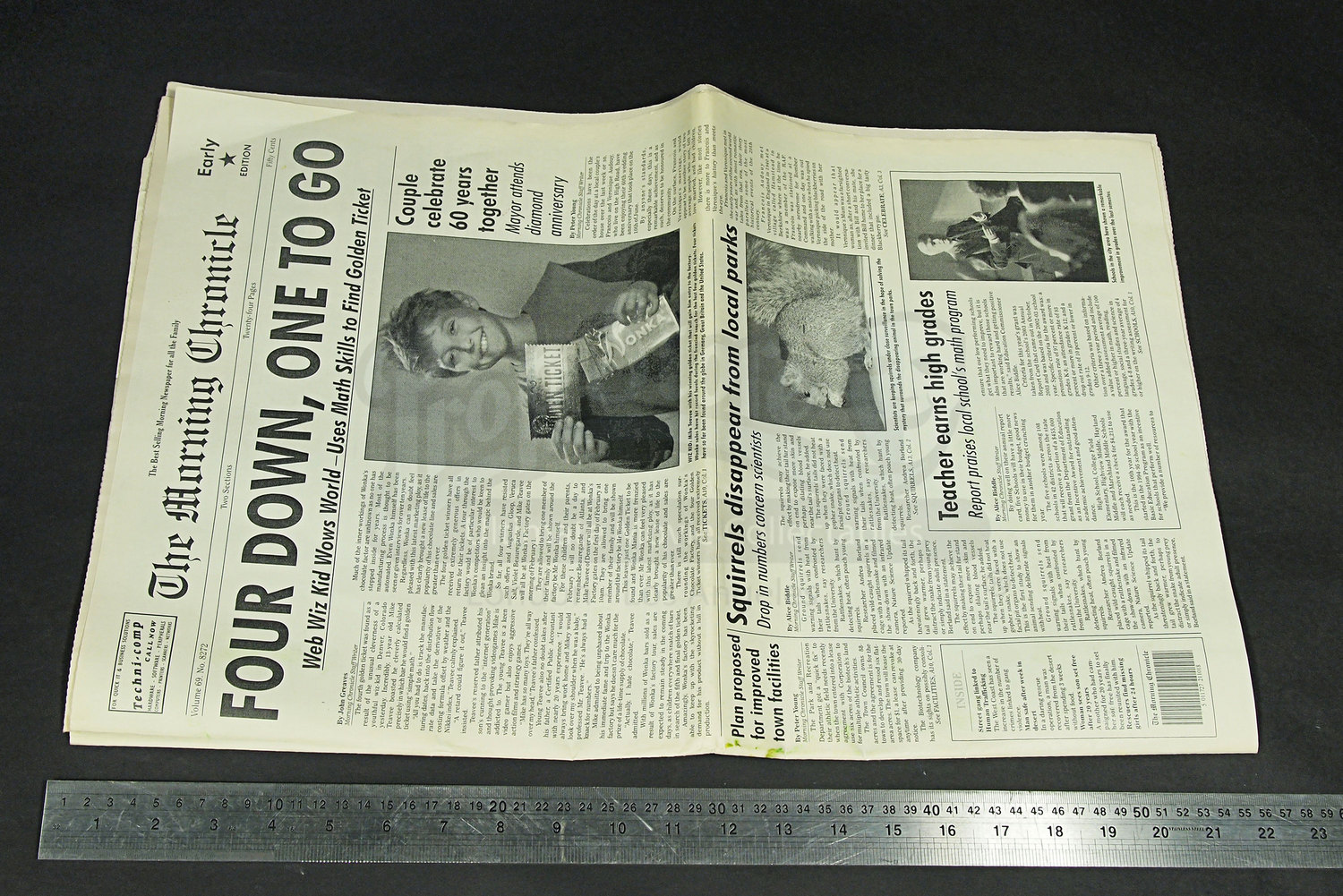 Four Down, One To Go Prop Newspaper Cover | Prop Store