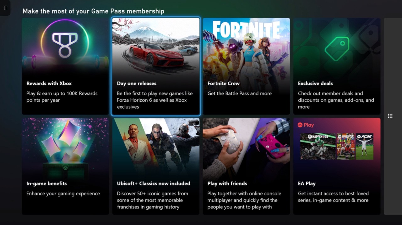 Xbox Series X|S Dashboard hints at 'Exclusives' for Game Pass (2026)