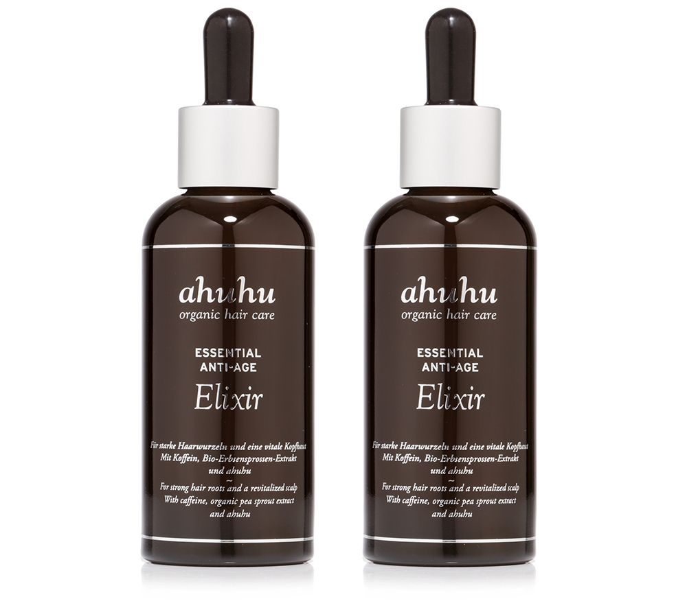 Ahuhu Organic Hair Care Anti Age Elixir 2x 100ml Qvc De