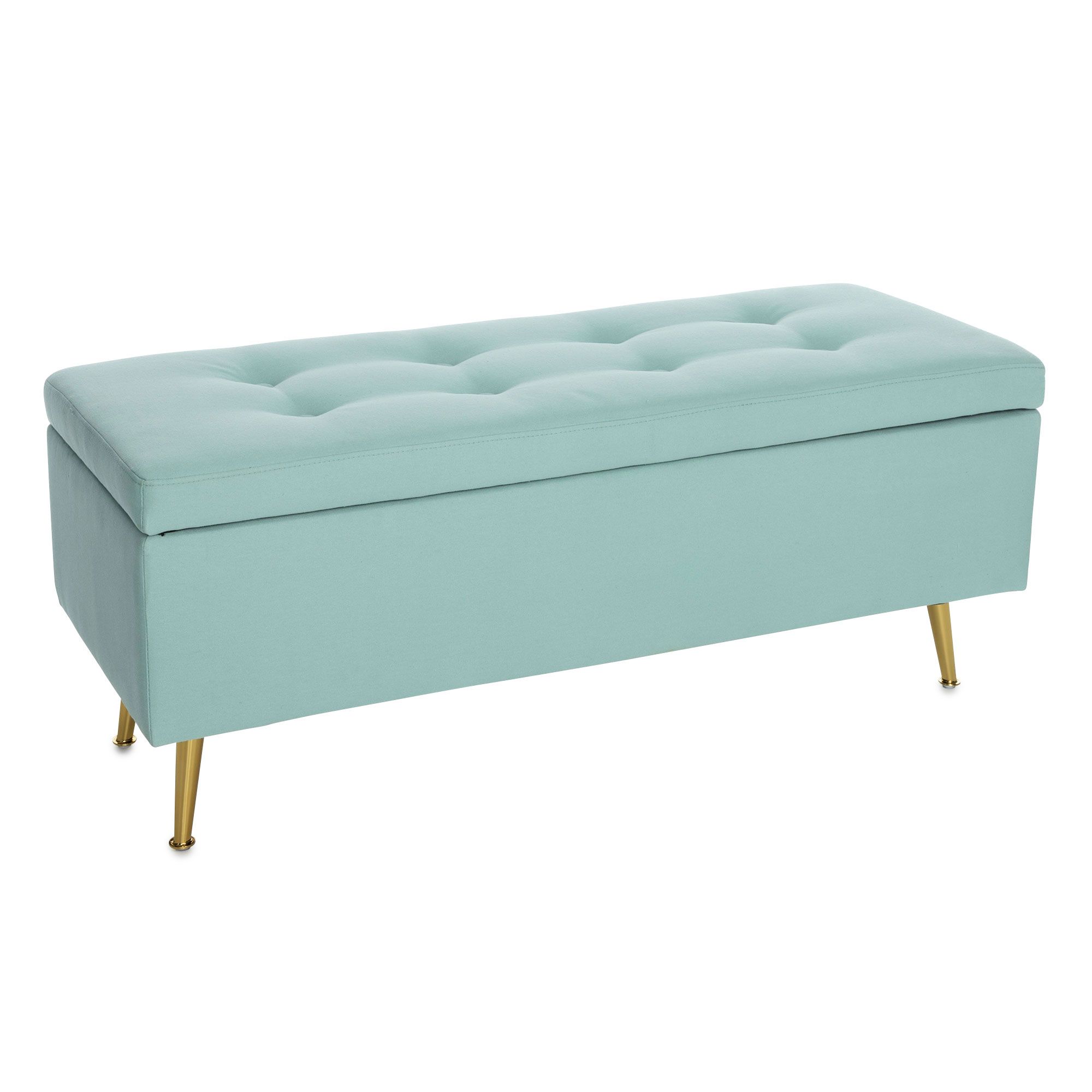 Sitzbank mit stauraum weiß produkte zu günstigen preisen. my HOME stories Sitzbank mit Stauraum Stepp-Optik MetallfÃ¼Ãe goldfarben