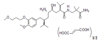 Tekturna® (aliskiren) Structural Formula Illustration