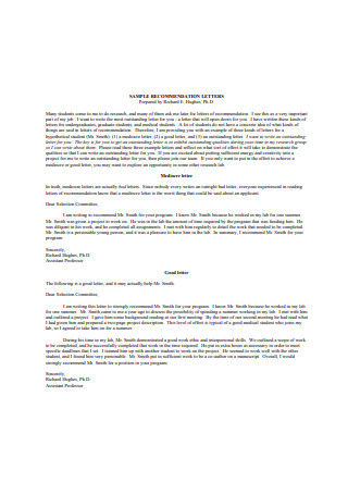 50 Sample Professional Letter Of Recommendation In Pdf Ms Word