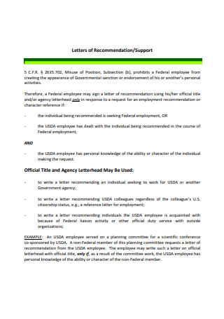 24 Sample Job Letter Of Recommendation In Pdf Ms Word