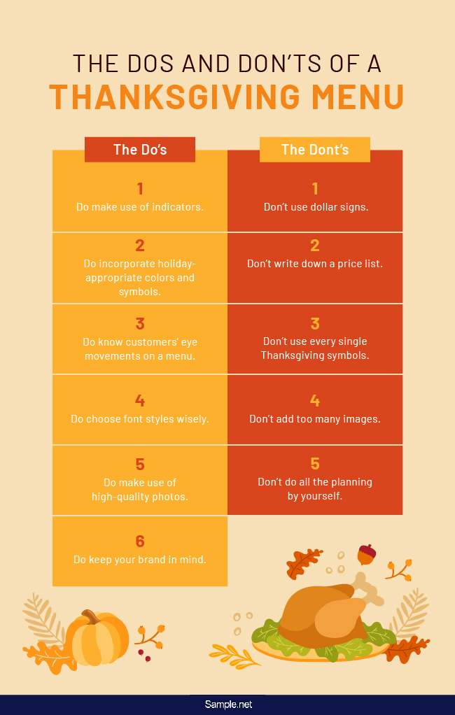 48 Sample Thanksgiving Menu Templates In Pdf Ms Word