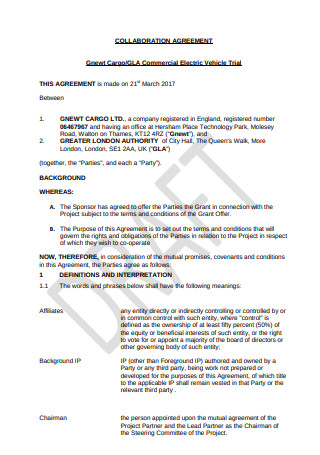 39 Sample Collaboration Agreements In Pdf Ms Word