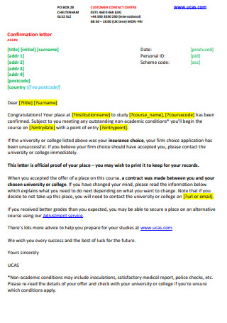 45 Sample Confirmation Letters In Pdf Ms Word