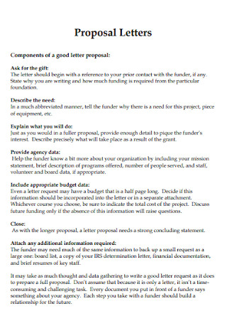 47 Sample Proposal Letters In Pdf Ms Word