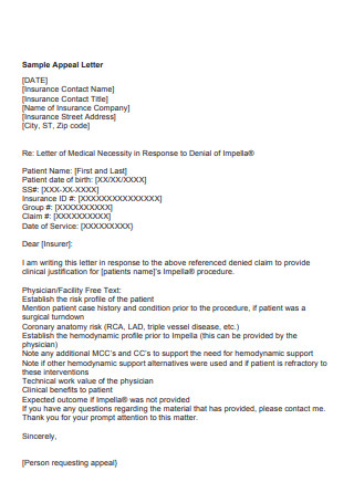 45 Sample Appeal Letters In Pdf Ms Word