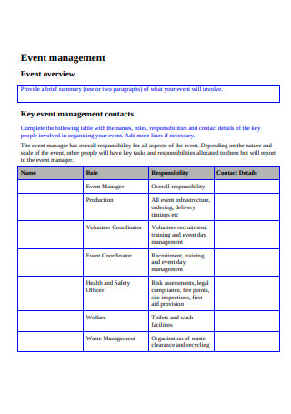 20 Sample Event Management Plan Templates In Pdf Ms Word