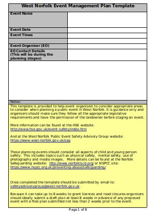 20 Sample Event Management Plan Templates In Pdf Ms Word