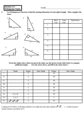 40+ sample pythagorean theorem worksheet templates in pdf