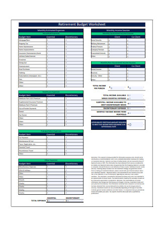 24+ sample retirement budgets in pdf