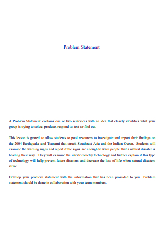 Free 5 Technology Problem Statement Samples In Pdf Doc - Premium Sunset Design Gallery - 8K
