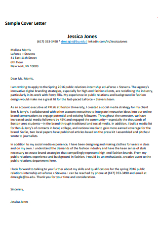 Short cover letter for a general application to an open position: 50 Sample Cover Letter In Pdf Ms Word