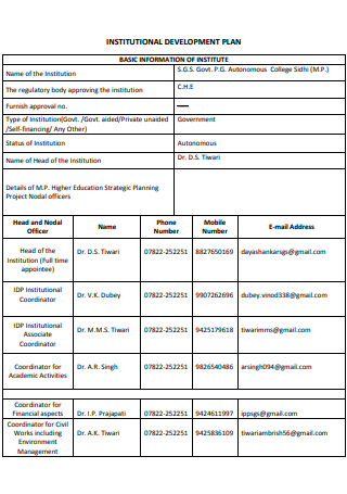 Sample Institutional Development Plan 13 In Pdf - Elegant Ultra HD Light Arts | Free Download