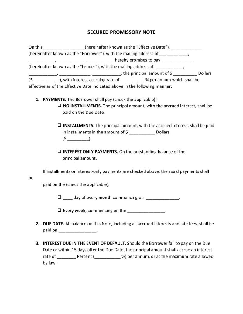 Loan Promissory Note Template Sfiveband Com - Best Colorful Illustrations in High Resolution