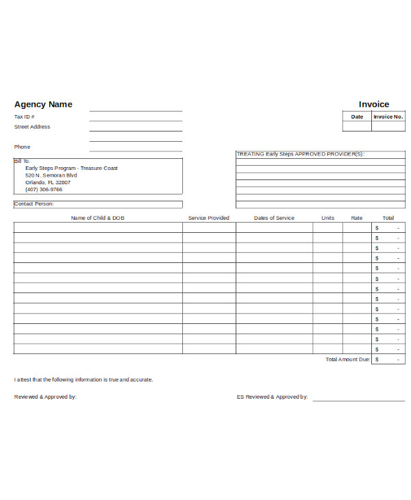 free 9 sample blank invoice forms in pdf ms word excel