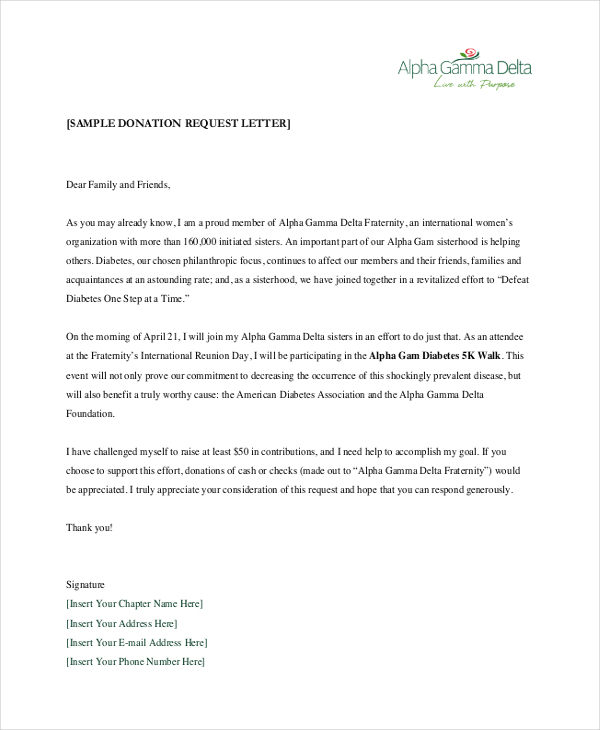 Free 12 Sample Donation Request Forms In Pdf Word Excel