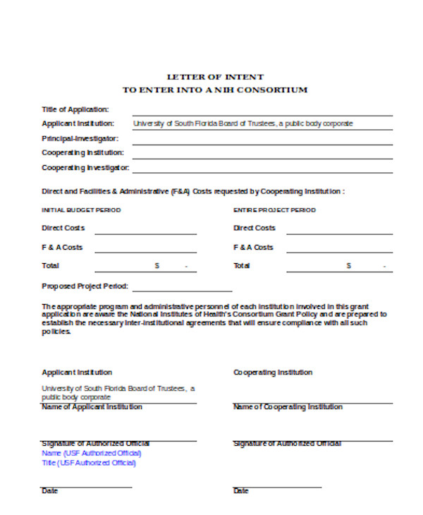 Free 11 Letter Of Intent Samples In Ms Word Pdf Excel