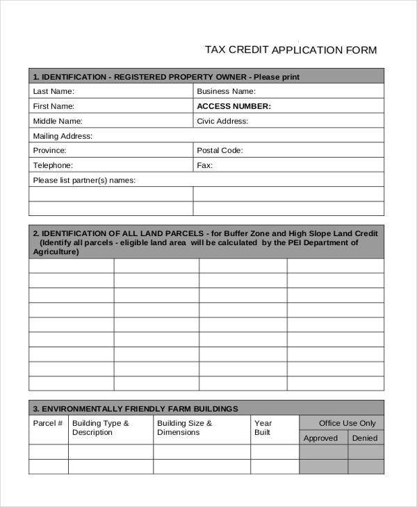 Free 13 Sample Credit Application Forms In Pdf Ms Word Excel